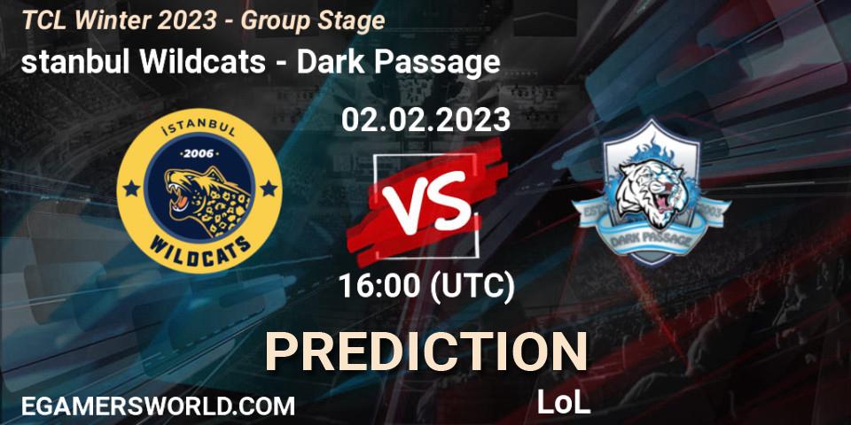 İstanbul Wildcats - Dark Passage: прогноз. 02.02.23, LoL, TCL Winter 2023 - Group Stage