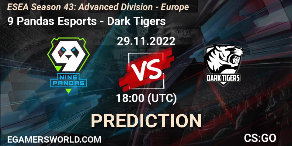 9 Pandas Esports - Dark Tigers: прогноз. 29.11.22, CS2 (CS:GO), ESEA Season 43: Advanced Division - Europe