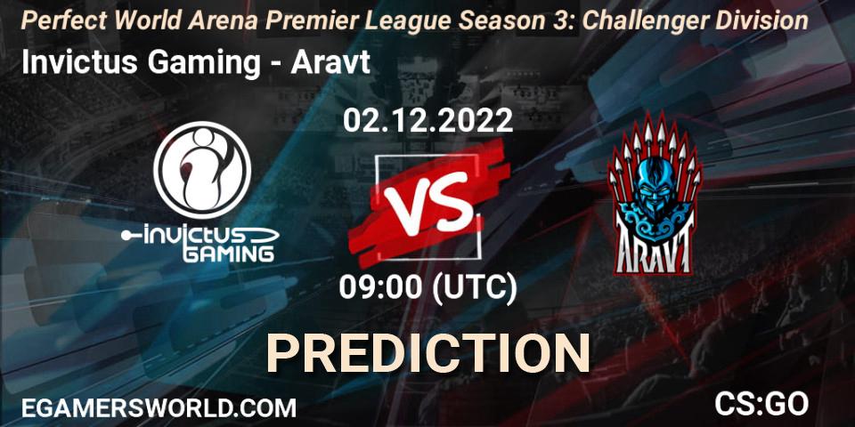 Invictus Gaming - Aravt: прогноз. 02.12.22, CS2 (CS:GO), Perfect World Arena Premier League Season 3: Challenger Division
