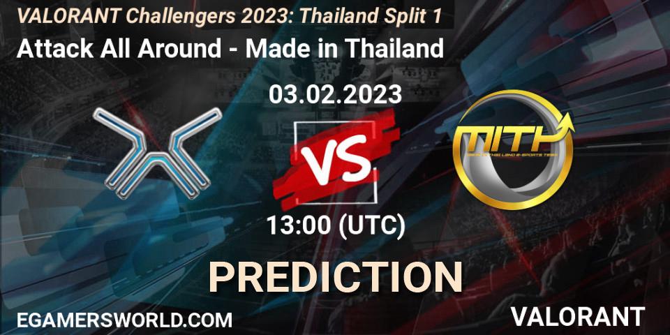 Attack All Around - Made in Thailand: прогноз. 03.02.23, VALORANT, VALORANT Challengers 2023: Thailand Split 1