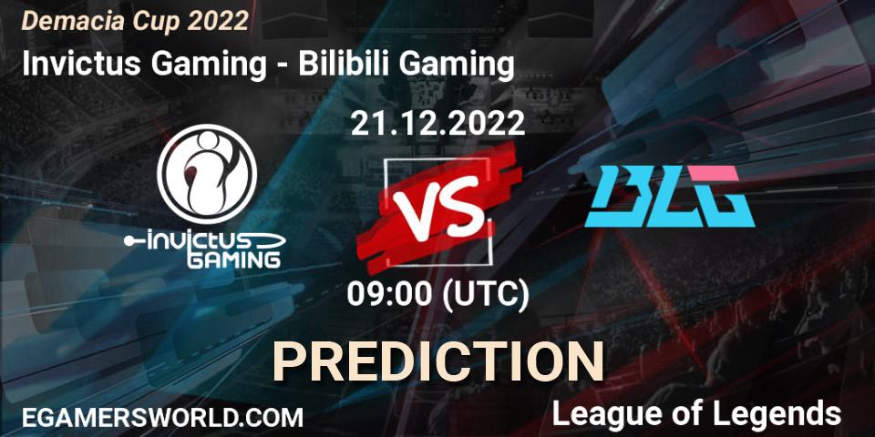 Invictus Gaming - Bilibili Gaming: прогноз. 21.12.22, LoL, Demacia Cup 2022