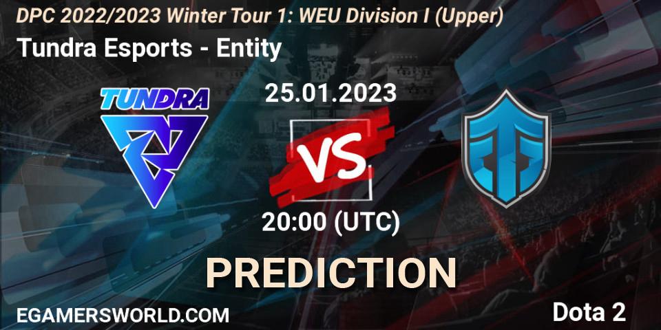 Tundra Esports - Entity: прогноз. 25.01.23, Dota 2, DPC 2022/2023 Winter Tour 1: WEU Division I (Upper)