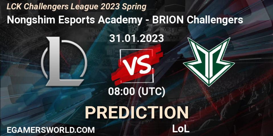 Nongshim Esports Academy - Brion Esports Challengers: прогноз. 31.01.23, LoL, LCK Challengers League 2023 Spring