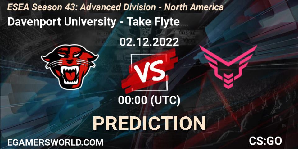 Davenport University - Take Flyte: прогноз. 02.12.22, CS2 (CS:GO), ESEA Season 43: Advanced Division - North America
