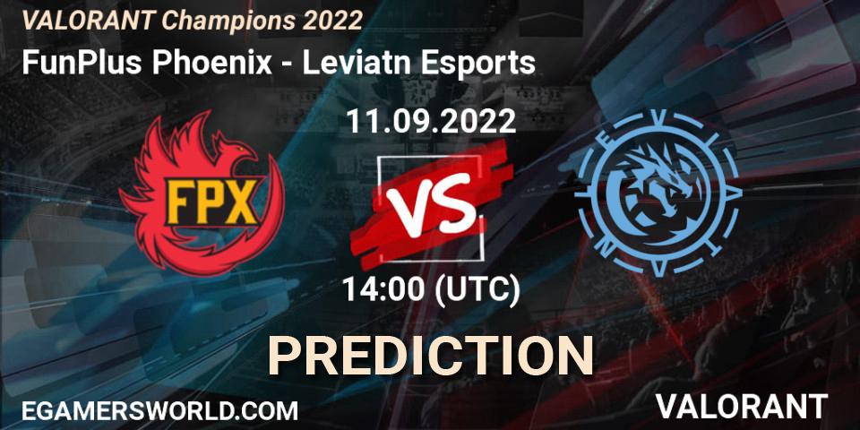 FunPlus Phoenix - Leviatán Esports: прогноз. 11.09.22, VALORANT, VALORANT Champions 2022