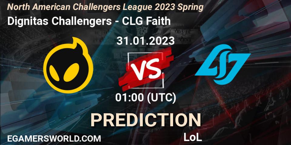 Dignitas Challengers - CLG Faith: прогноз. 31.01.23, LoL, NACL 2023 Spring - Group Stage