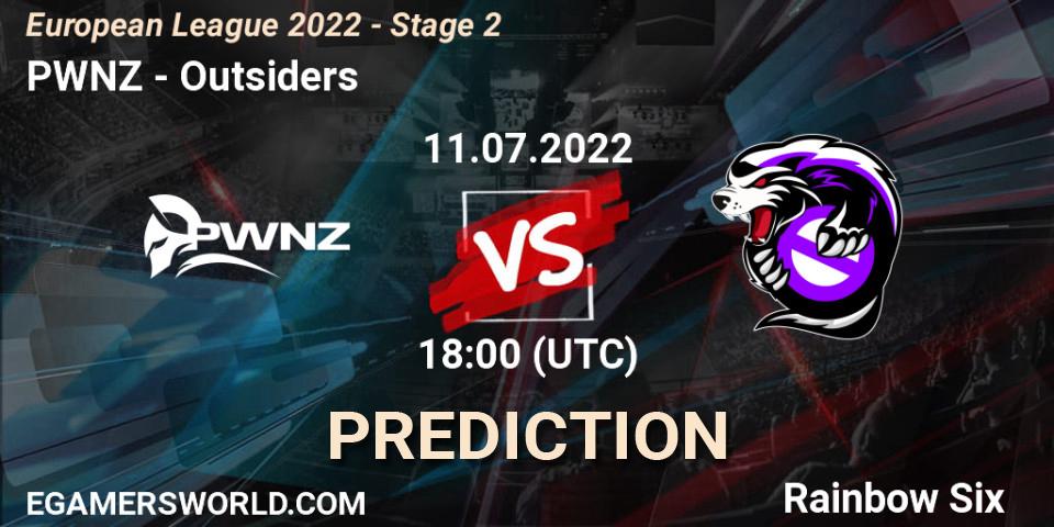 PWNZ - Outsiders: прогноз. 11.07.22, Rainbow Six, European League 2022 - Stage 2
