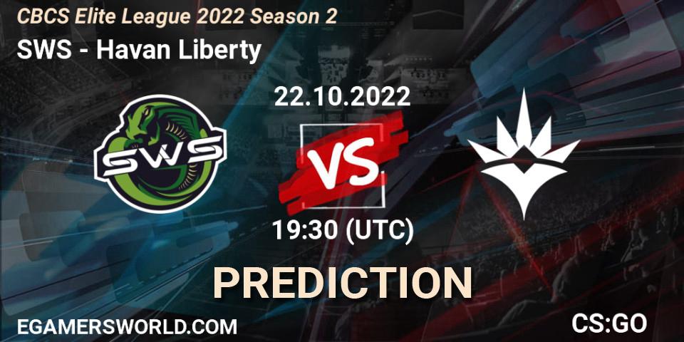 SWS - Havan Liberty: прогноз. 22.10.22, CS2 (CS:GO), CBCS Elite League 2022 Season 2