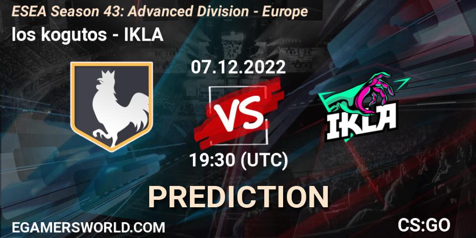 los kogutos - IKLA: прогноз. 08.12.22, CS2 (CS:GO), ESEA Season 43: Advanced Division - Europe