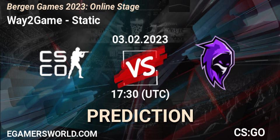 Way2Game - Static: прогноз. 03.02.23, CS2 (CS:GO), Bergen Games 2023: Online Stage