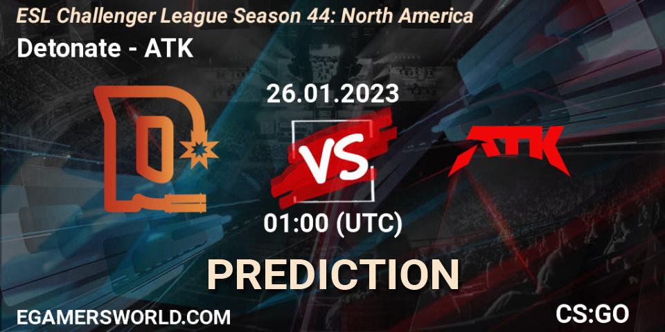 Detonate - ATK: прогноз. 07.02.23, CS2 (CS:GO), ESL Challenger League Season 44: North America