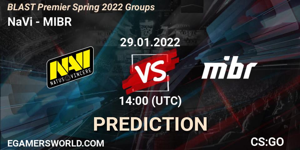 NaVi - MIBR: прогноз. 29.01.22, CS2 (CS:GO), BLAST Premier Spring Groups 2022