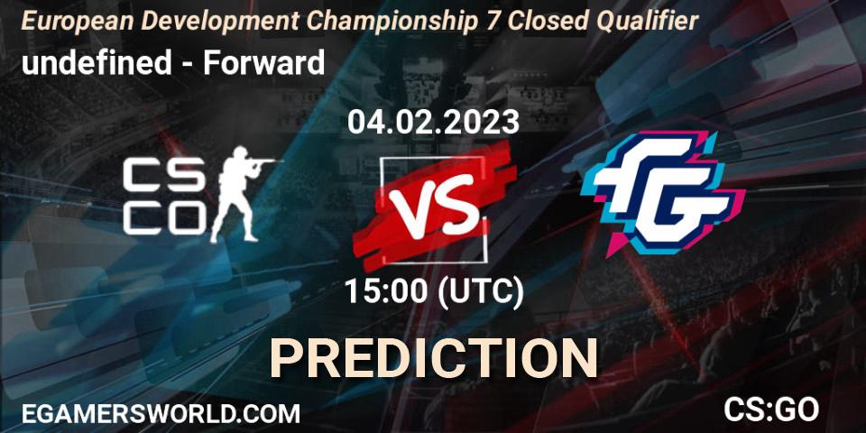 undefined - Forward: прогноз. 04.02.23, CS2 (CS:GO), European Development Championship 7 Closed Qualifier