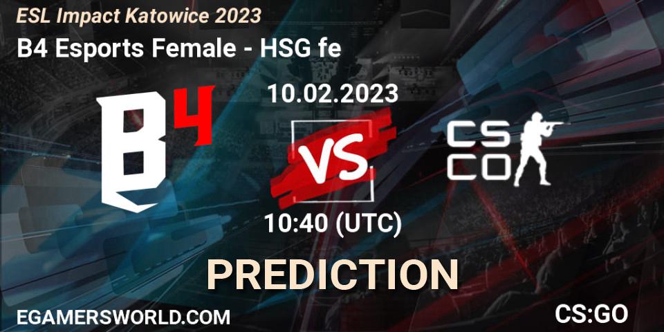 B4 Esports Female - HSG: прогноз. 10.02.23, CS2 (CS:GO), ESL Impact Katowice 2023