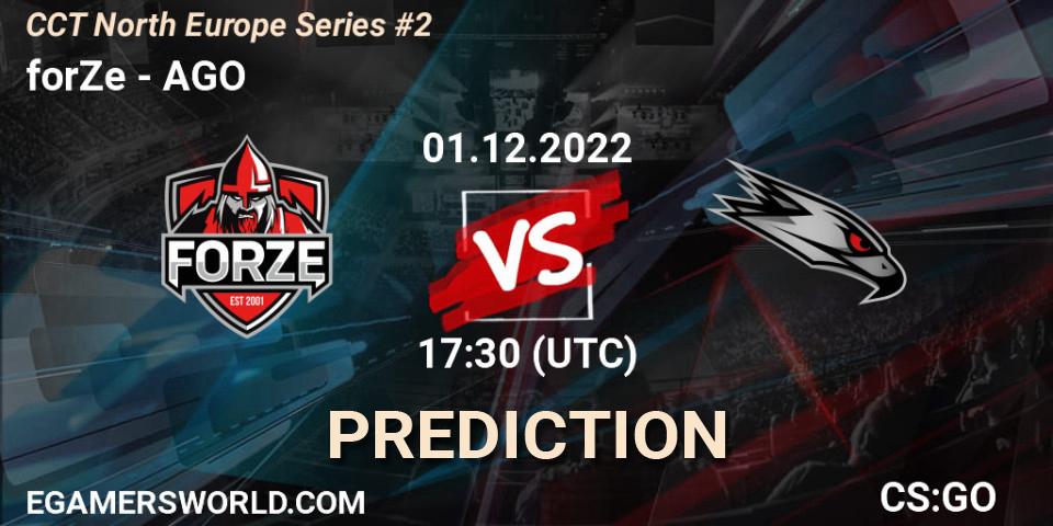 forZe - AGO: прогноз. 01.12.22, CS2 (CS:GO), CCT North Europe Series #2