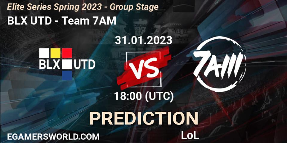 BLX UTD - Team 7AM: прогноз. 31.01.23, LoL, Elite Series Spring 2023 - Group Stage