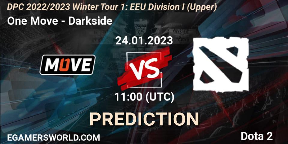 One Move - Darkside: прогноз. 24.01.23, Dota 2, DPC 2022/2023 Winter Tour 1: EEU Division I (Upper)