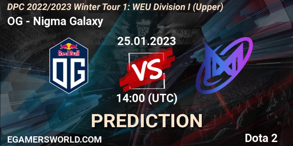 OG - Nigma Galaxy: прогноз. 25.01.23, Dota 2, DPC 2022/2023 Winter Tour 1: WEU Division I (Upper)