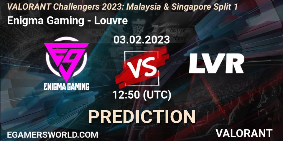 Enigma Gaming - Louvre: прогноз. 03.02.23, VALORANT, VALORANT Challengers 2023: Malaysia & Singapore Split 1