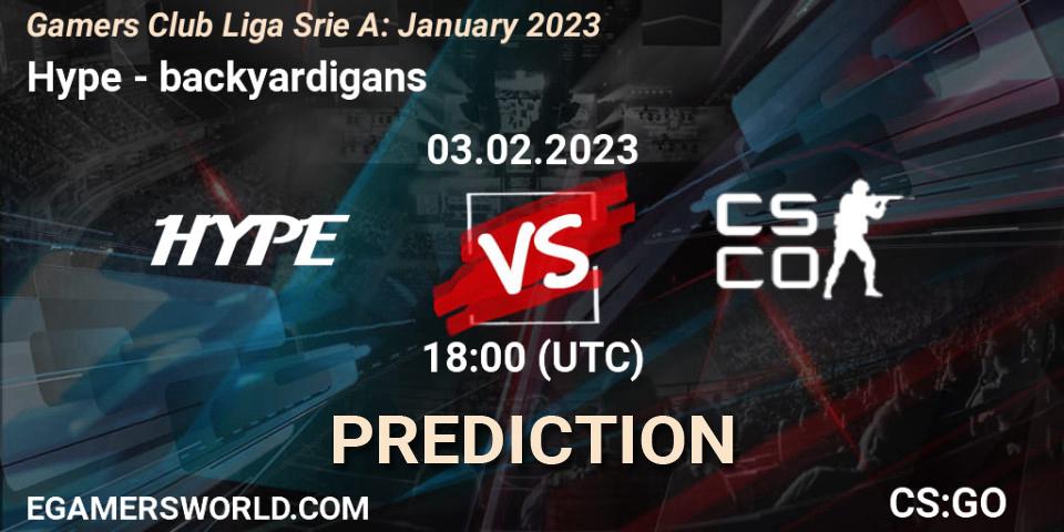 Hype - backyardigans: прогноз. 03.02.23, CS2 (CS:GO), Gamers Club Liga Série A: January 2023