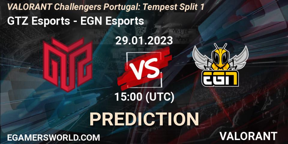 GTZ Esports - EGN Esports: прогноз. 29.01.23, VALORANT, VALORANT Challengers 2023 Portugal: Tempest Split 1