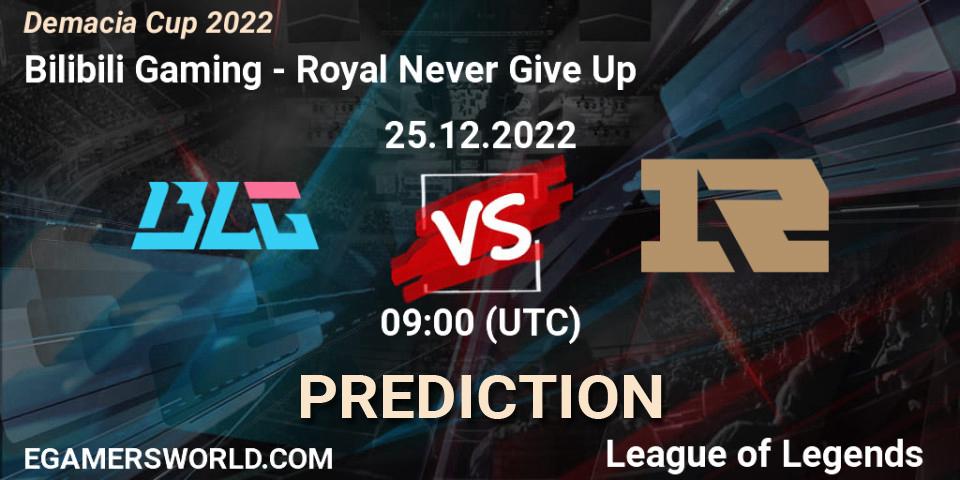 Bilibili Gaming - Royal Never Give Up: прогноз. 25.12.22, LoL, Demacia Cup 2022