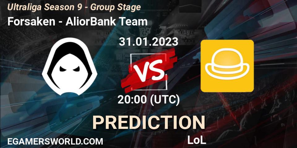 Forsaken - AliorBank Team: прогноз. 31.01.23, LoL, Ultraliga Season 9 - Group Stage