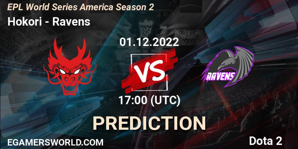 Hokori - Ravens: прогноз. 01.12.22, Dota 2, EPL World Series America Season 2