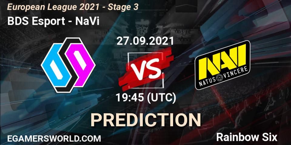 BDS Esport - NaVi: прогноз. 27.09.21, Rainbow Six, European League 2021 - Stage 3