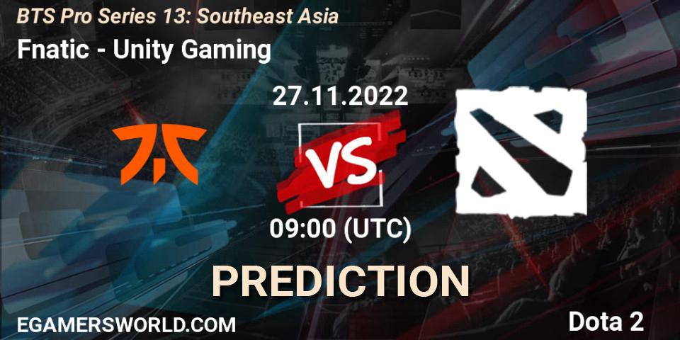 Fnatic - Unity Gaming: прогноз. 04.12.22, Dota 2, BTS Pro Series 13: Southeast Asia