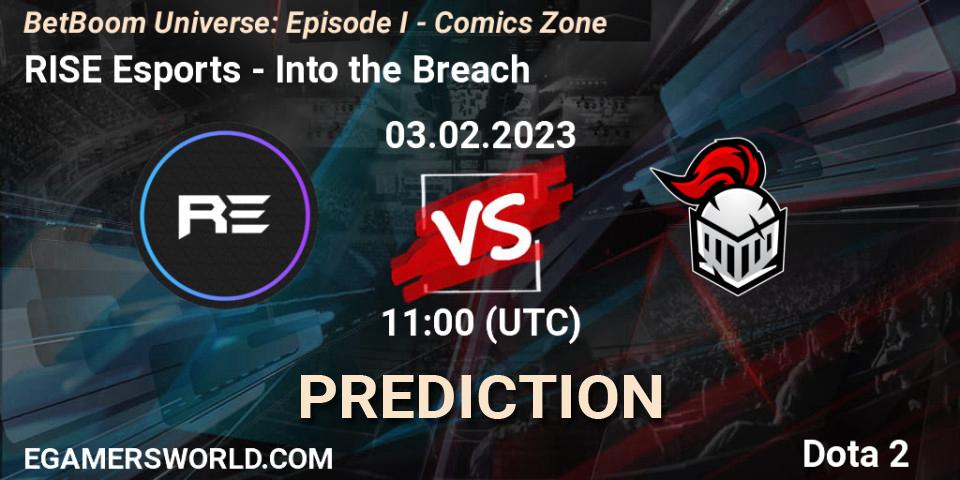 RISE Esports - Into the Breach: прогноз. 03.02.23, Dota 2, BetBoom Universe: Episode I - Comics Zone
