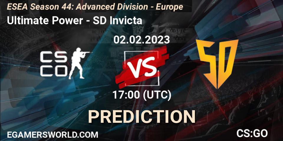 Ultimate Power - SD Invicta: прогноз. 02.02.23, CS2 (CS:GO), ESEA Season 44: Advanced Division - Europe