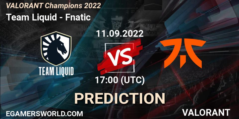 Team Liquid - Fnatic: прогноз. 11.09.22, VALORANT, VALORANT Champions 2022