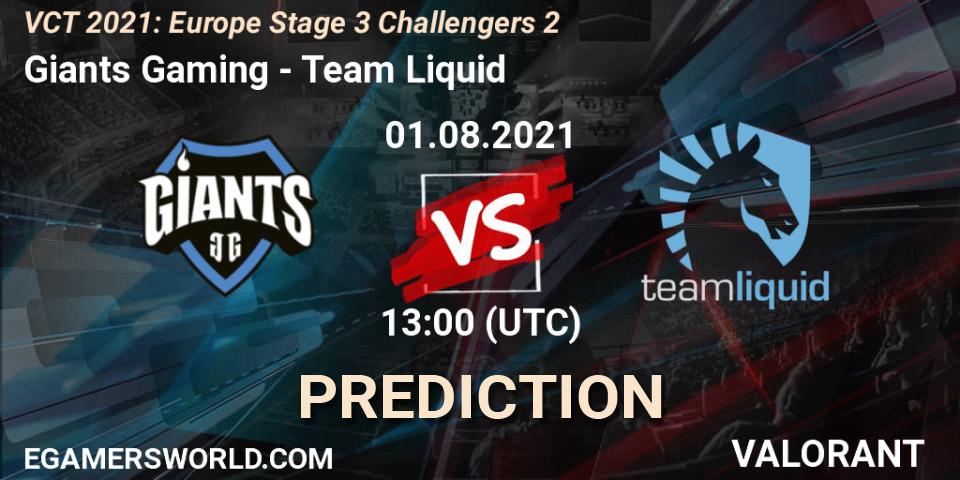 Giants Gaming - Team Liquid: прогноз. 01.08.21, VALORANT, VCT 2021: Europe Stage 3 Challengers 2