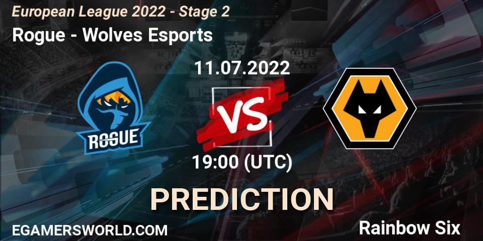 Rogue - Wolves Esports: прогноз. 11.07.22, Rainbow Six, European League 2022 - Stage 2