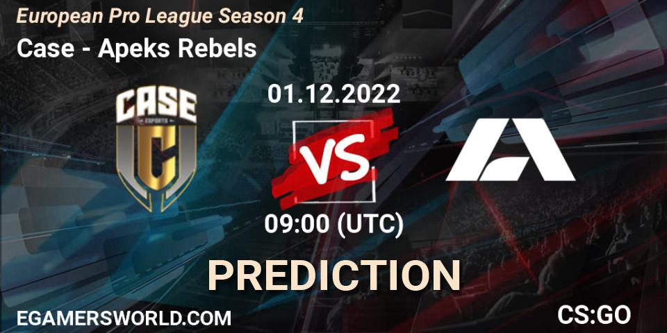 Case - Apeks Rebels: прогноз. 01.12.22, CS2 (CS:GO), European Pro League Season 4