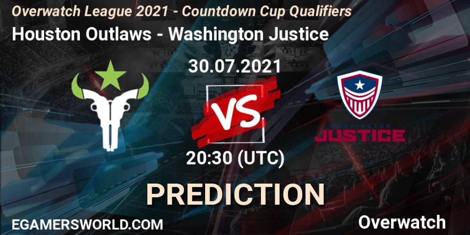 Houston Outlaws - Washington Justice: прогноз. 30.07.21, Overwatch, Overwatch League 2021 - Countdown Cup Qualifiers