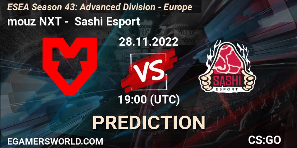 mouz NXT - Sashi Esport: прогноз. 28.11.22, CS2 (CS:GO), ESEA Season 43: Advanced Division - Europe