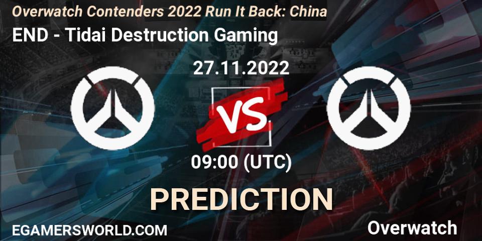 END - Tidai Destruction Gaming: прогноз. 27.11.22, Overwatch, Overwatch Contenders 2022 Run It Back: China
