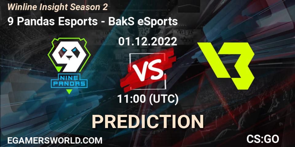 9 Pandas Esports - BakS eSports: прогноз. 01.12.22, CS2 (CS:GO), Winline Insight Season 2