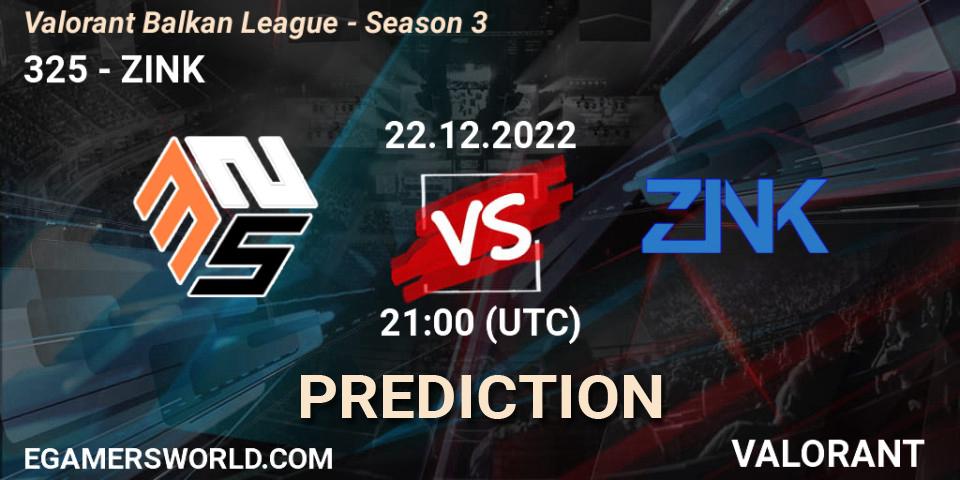 325 - ZINK: прогноз. 22.12.22, VALORANT, Valorant Balkan League - Season 3