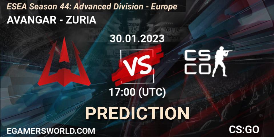 AVANGAR - ZURIA: прогноз. 08.02.23, CS2 (CS:GO), ESEA Season 44: Advanced Division - Europe