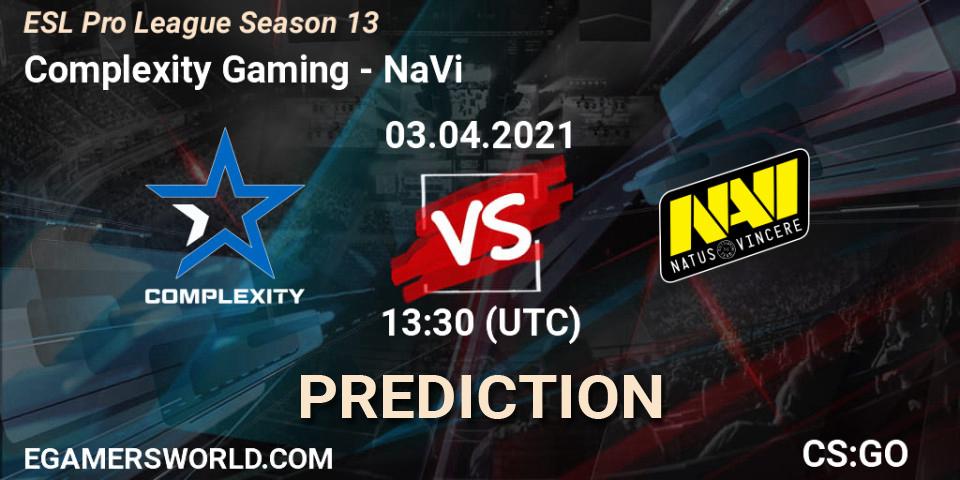 Complexity Gaming - NaVi: прогноз. 03.04.21, CS2 (CS:GO), ESL Pro League Season 13