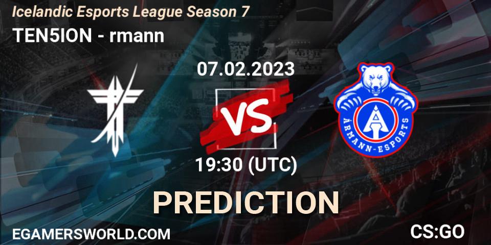TEN5ION - Ármann: прогноз. 07.02.23, CS2 (CS:GO), Icelandic Esports League Season 7