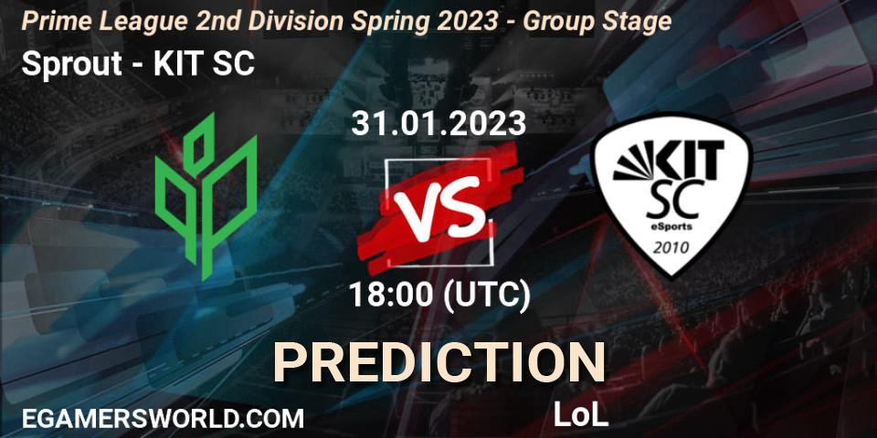 Sprout - KIT SC: прогноз. 31.01.23, LoL, Prime League 2nd Division Spring 2023 - Group Stage