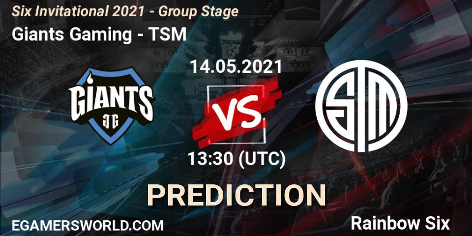 Giants Gaming - TSM: прогноз. 14.05.21, Rainbow Six, Six Invitational 2021 - Group Stage