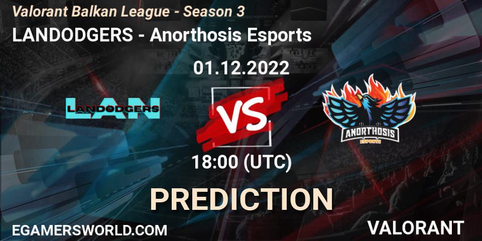 LANDODGERS - Anorthosis Esports: прогноз. 01.12.22, VALORANT, Valorant Balkan League - Season 3