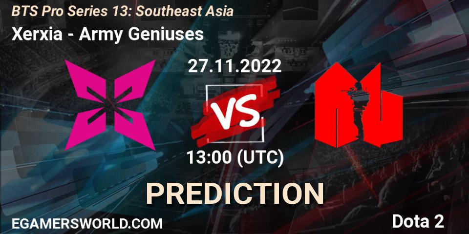 Xerxia - Army Geniuses: прогноз. 27.11.22, Dota 2, BTS Pro Series 13: Southeast Asia