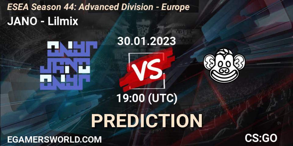 JANO - Lilmix: прогноз. 02.02.23, CS2 (CS:GO), ESEA Season 44: Advanced Division - Europe