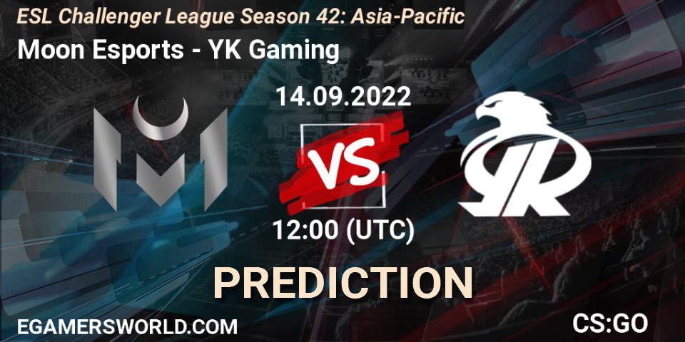 Moon Esports - YK Gaming: прогноз. 14.09.22, CS2 (CS:GO), ESL Challenger League Season 42: Asia-Pacific